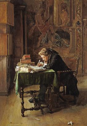 Young Man Writing