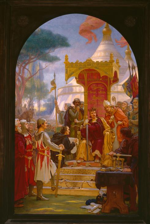 King John Granting Magna Carta 1215 a Ernest Normand