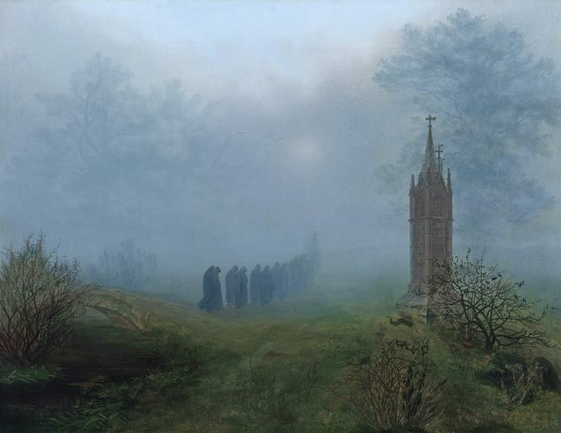 Procession in the fog a Ernst Ferdinand Oehme