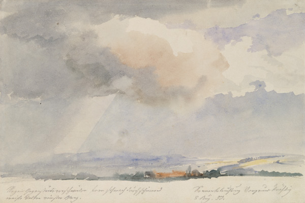 Cloud study a Ernst Ferdinand Oehme