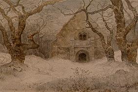 The chapel in the snow a Ernst Ferdinand Oehme