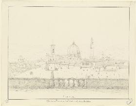 Blick von der Terrasse des Giardino Boboli auf Florenz