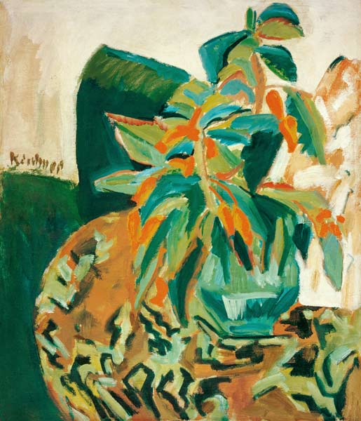 Blossoming plant a Ernst Ludwig Kirchner