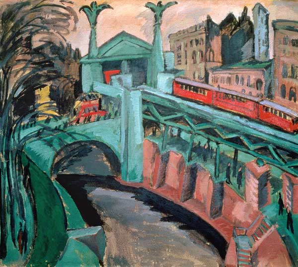 Halle's gate in Berlin a Ernst Ludwig Kirchner