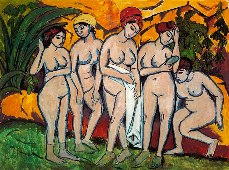 Women in the bath a Ernst Ludwig Kirchner