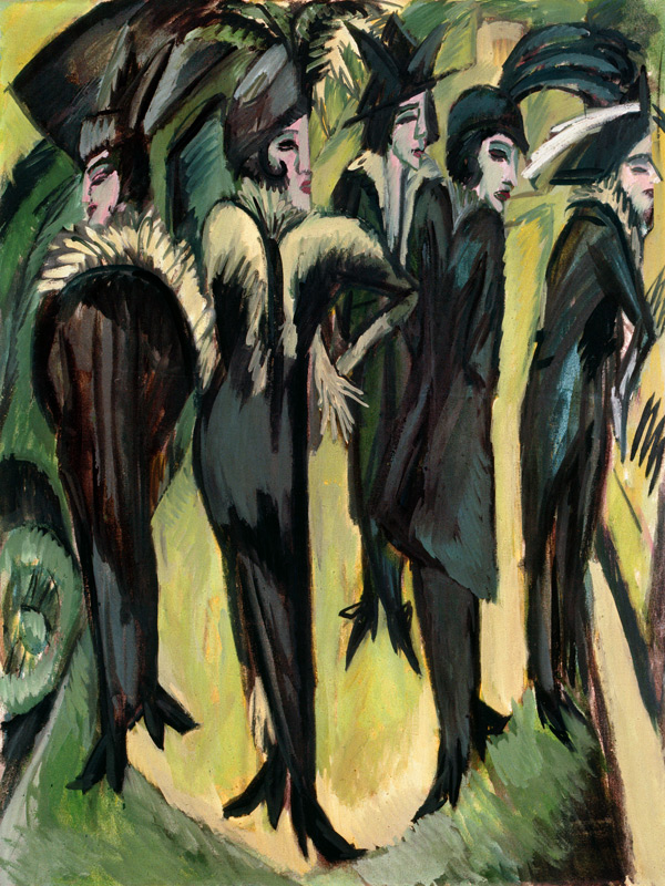 Five women on the Strasse a Ernst Ludwig Kirchner