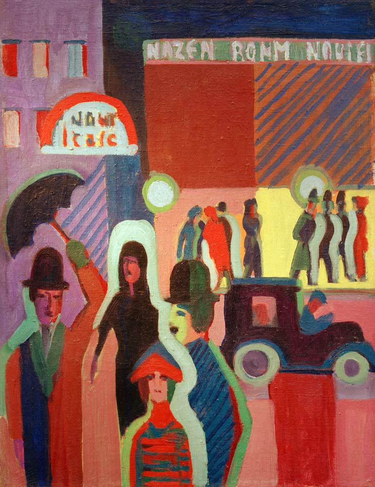 Department store in rain a Ernst Ludwig Kirchner