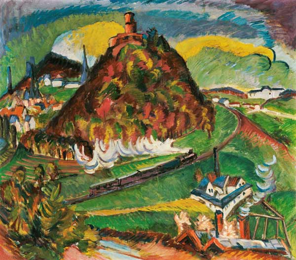 King tannin with train a Ernst Ludwig Kirchner