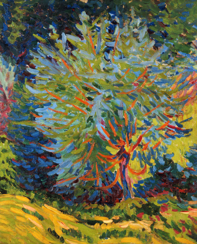 Landscape with tree. a Ernst Ludwig Kirchner