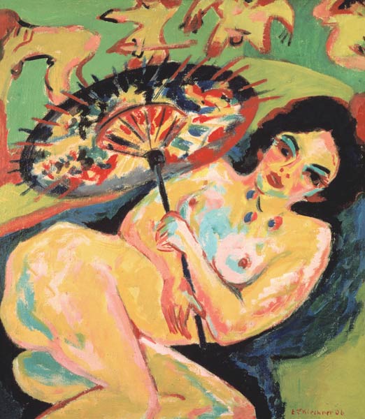 Girl under Jap. Parasol a Ernst Ludwig Kirchner
