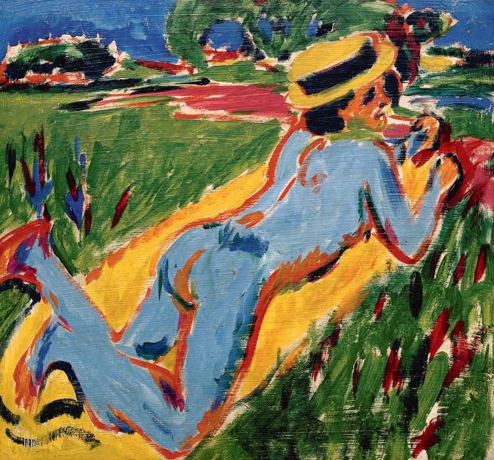 Recycling Blue Nude in a Straw Hat a Ernst Ludwig Kirchner