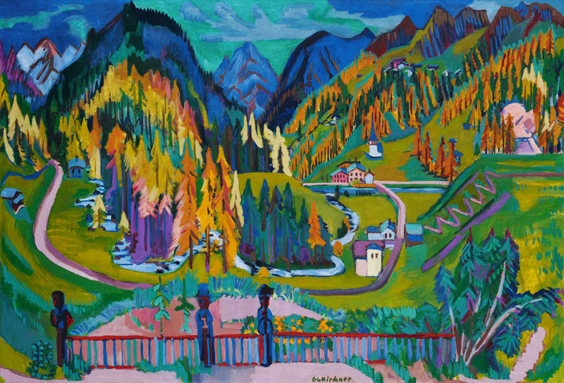 Sertig valley in autumn a Ernst Ludwig Kirchner