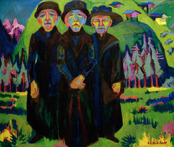 The three old women a Ernst Ludwig Kirchner