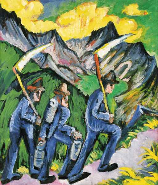 Alpleben (Seitentafel eines Triptychons) a Ernst Ludwig Kirchner