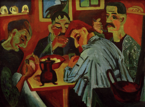 Farmers eating lunch a Ernst Ludwig Kirchner