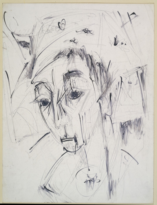 Portrait of Erna Wearing a Hat a Ernst Ludwig Kirchner