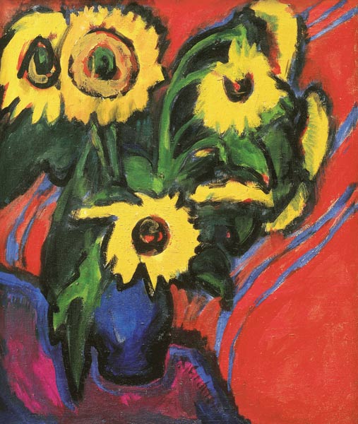 Sonnenblummen a Ernst Ludwig Kirchner