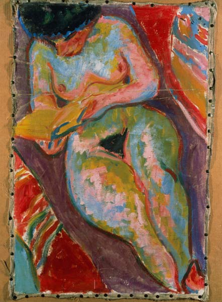 Weiblicher Akt (Lesend) a Ernst Ludwig Kirchner