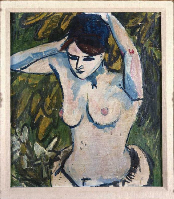 Halbakt mit erhobenen Armen a Ernst Ludwig Kirchner