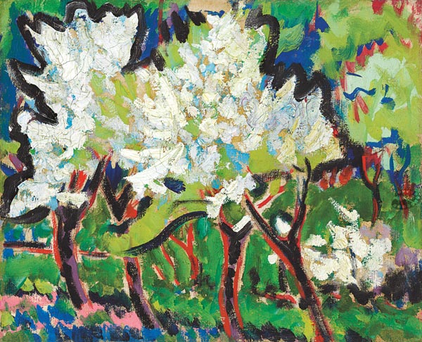 Blühende Bäume IV a Ernst Ludwig Kirchner