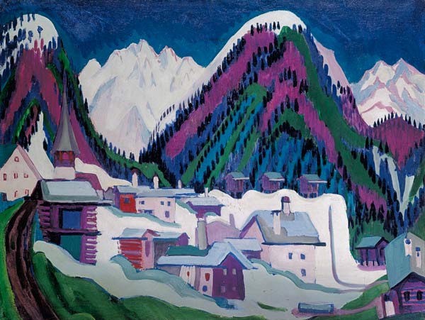 Village Monstein near Davos. a Ernst Ludwig Kirchner