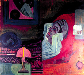 Sick person in the night (the sick person) a Ernst Ludwig Kirchner