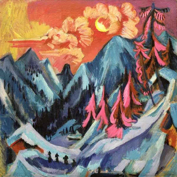 Winter Landscape in Moonlight a Ernst Ludwig Kirchner
