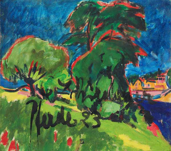 Landschaft (Rückseite von 'Drei Pferde') a Ernst Ludwig Kirchner