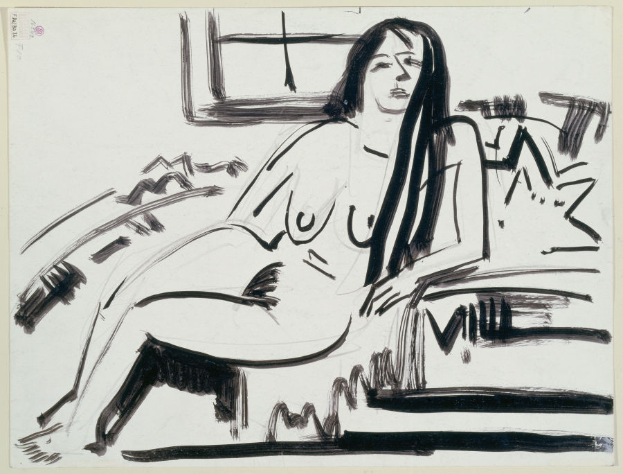 Lying nude a Ernst Ludwig Kirchner