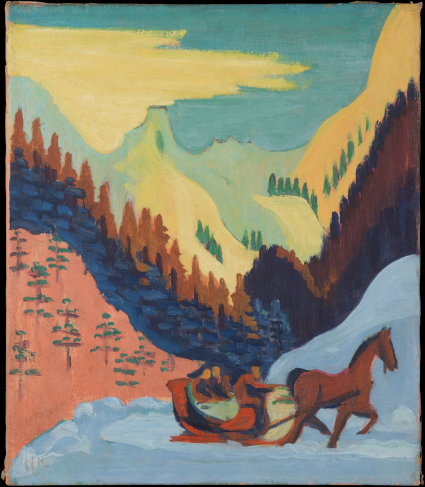 Sleigh Ride in the Snow a Ernst Ludwig Kirchner