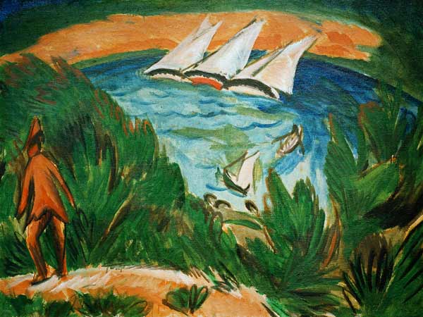 Segelboote im Sturm a Ernst Ludwig Kirchner