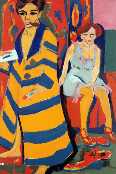 Autoritratto con modella  a Ernst Ludwig Kirchner