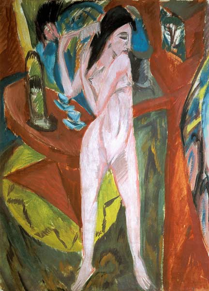 Act combing himself. a Ernst Ludwig Kirchner