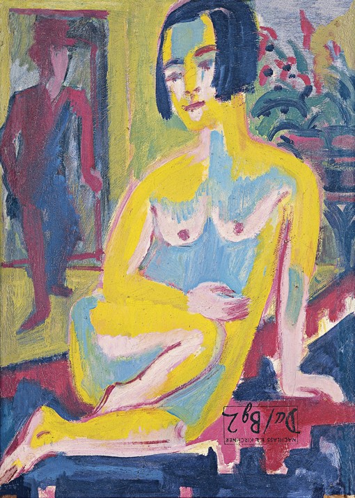 Seated Female Nude. Study a Ernst Ludwig Kirchner