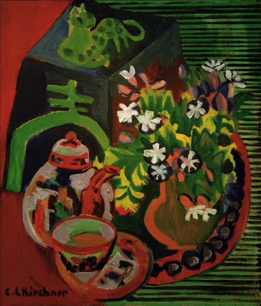 Still-life with porcelain a Ernst Ludwig Kirchner
