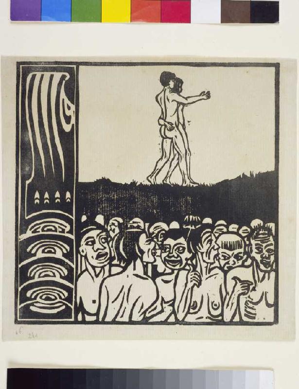 Vor den Menschen (Aus: Zwei Menschen, Mann und Weib) a Ernst Ludwig Kirchner