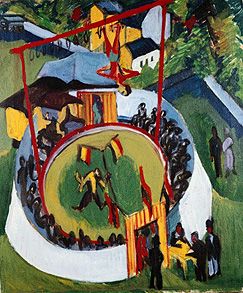 The travelling circus. a Ernst Ludwig Kirchner