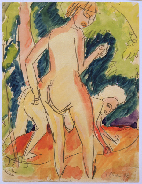 Two Bathing Girls a Ernst Ludwig Kirchner