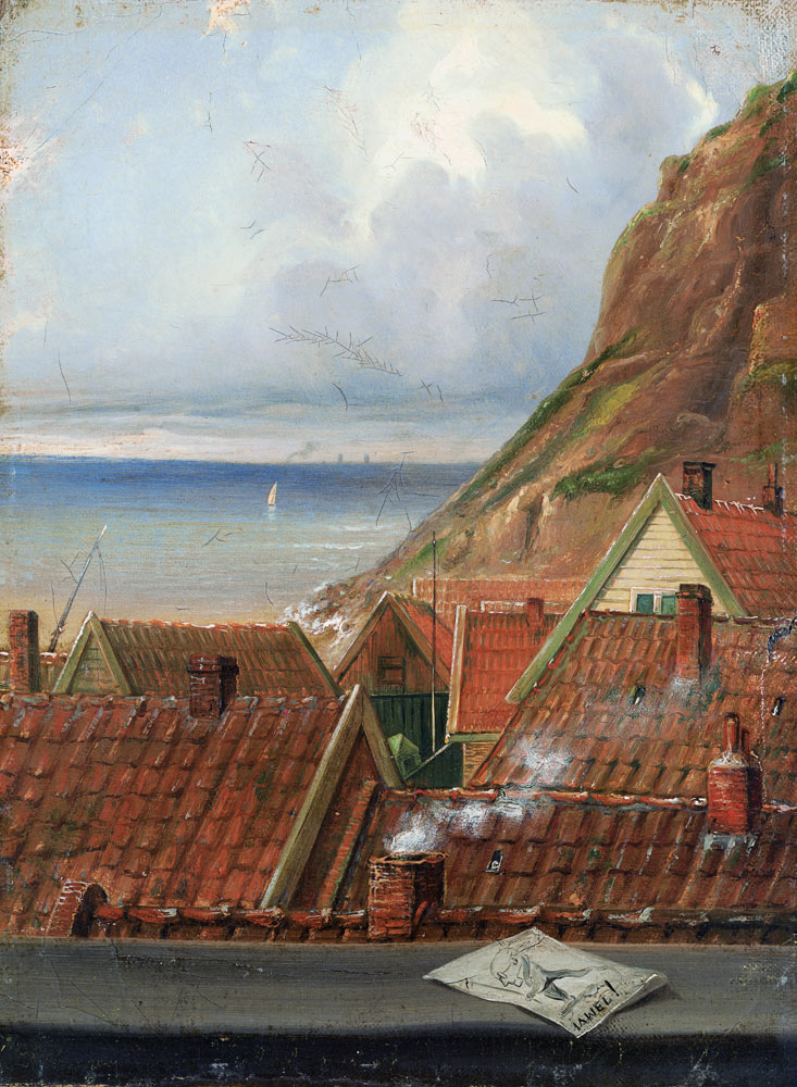 View from a Window of Helgoland a Ernst Wilh. Dietrich Willers