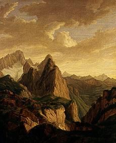 Mountains landscape. a Ernst Wilh. Dietrich Willers