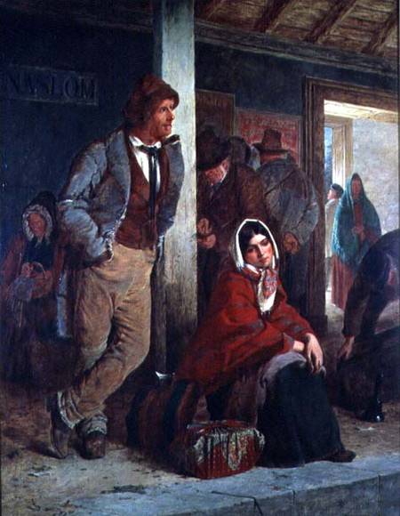 Irish Emigrants Waiting for a Train a Erskine Nicol