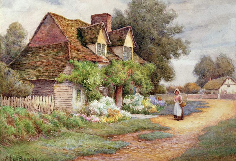Outside the Cottage a Ethel Hughes