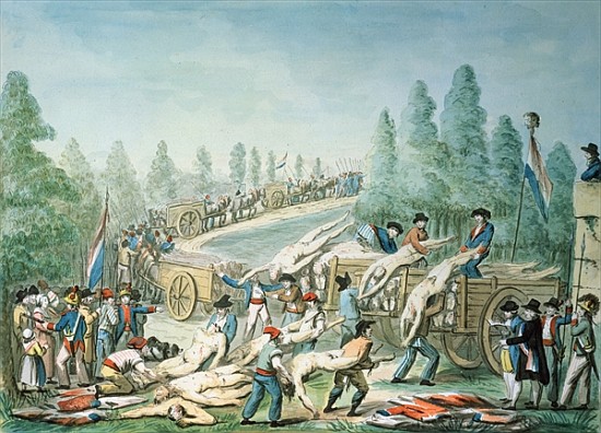 Transporting Corpses during the Revolution, c.1790 a Etienne Bericourt