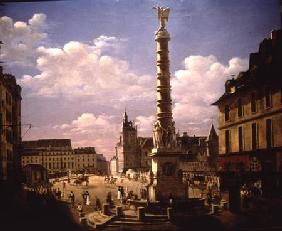The Fountain in the Place du Chatelet, Paris
