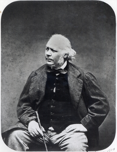 Honore Daumier (1808-79) c.1864 (b/w photo)  a Etienne Carjat