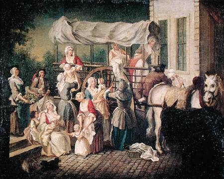 The Arrival of the Wetnurses a Étienne Jeaurat