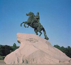 Equestrian statue of Peter I (1672-1725) the Great