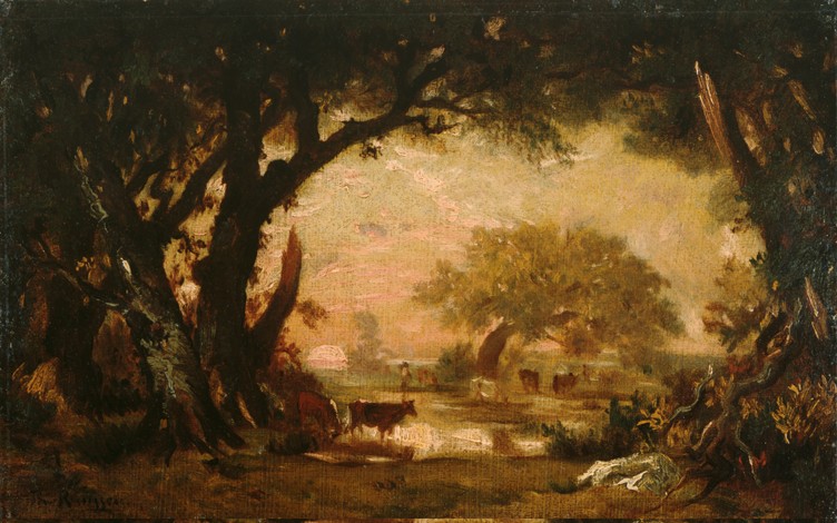 Clearing in the Woods of Fontainebleau a Etienne-Pierre Théodore Rousseau