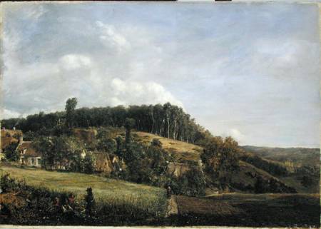 Forest Glade near a Village a Etienne-Pierre Théodore Rousseau