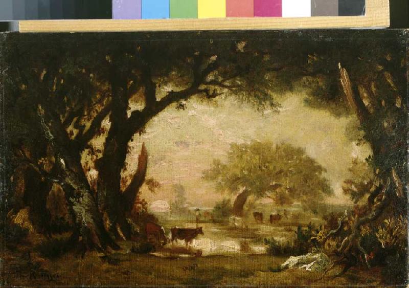 Lichtung im Wald von Fontainebleau a Etienne-Pierre Théodore Rousseau